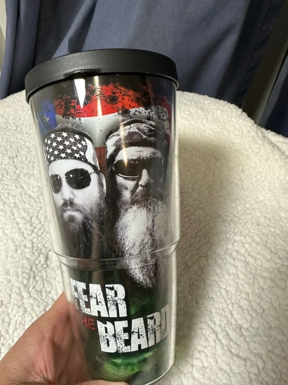 Duck Dynasty 24 oz Tervis Fear The Beard Travel Tumbler - Patriotic Graphic